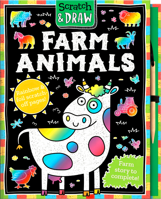 Scratch And Draw Farm Animals