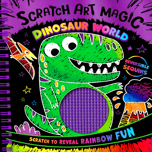 Dinosaur World (Scratch Art Sequins)
