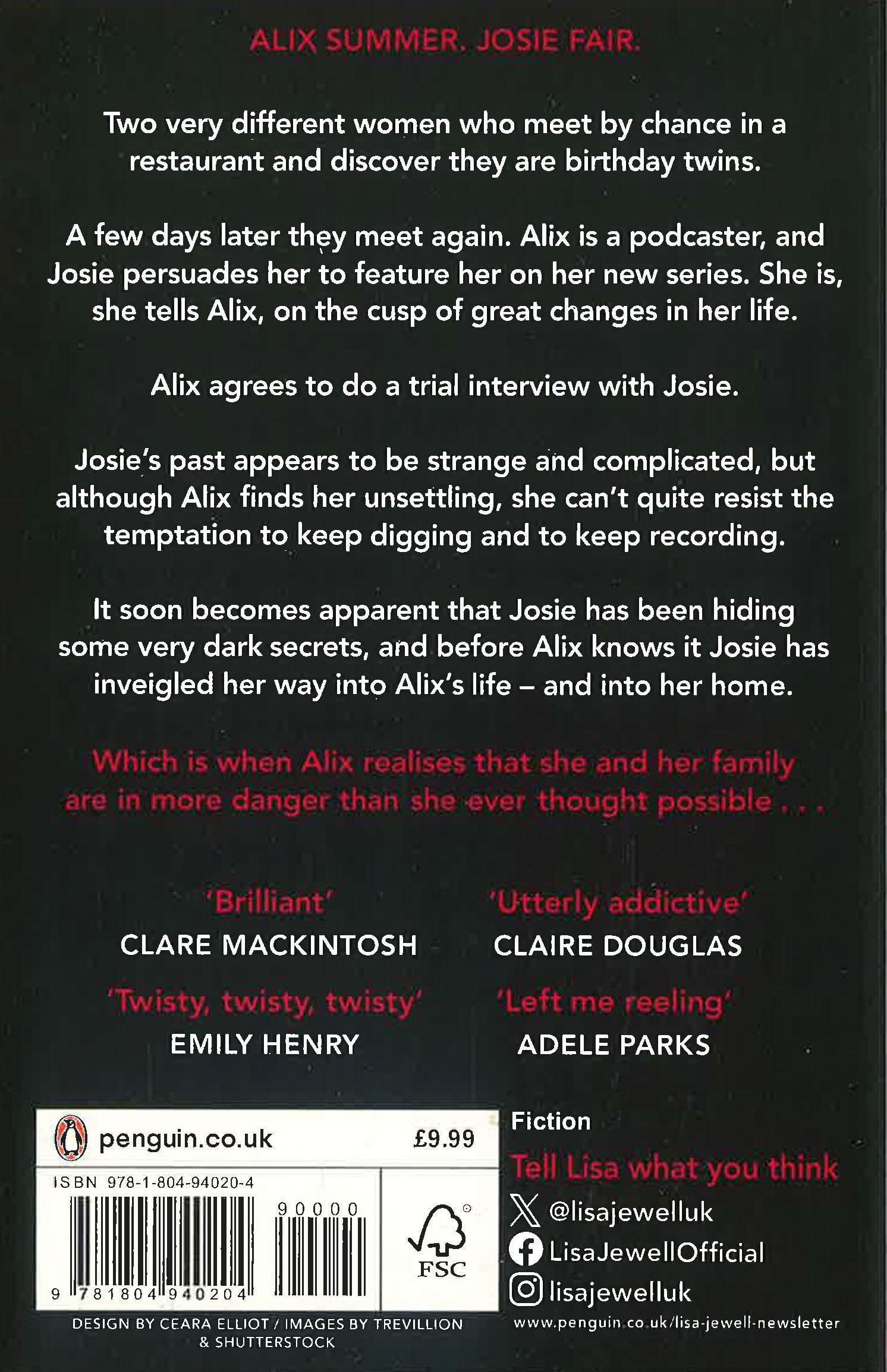 None Of This Is True: A Novel by Lisa Jewell – book cover