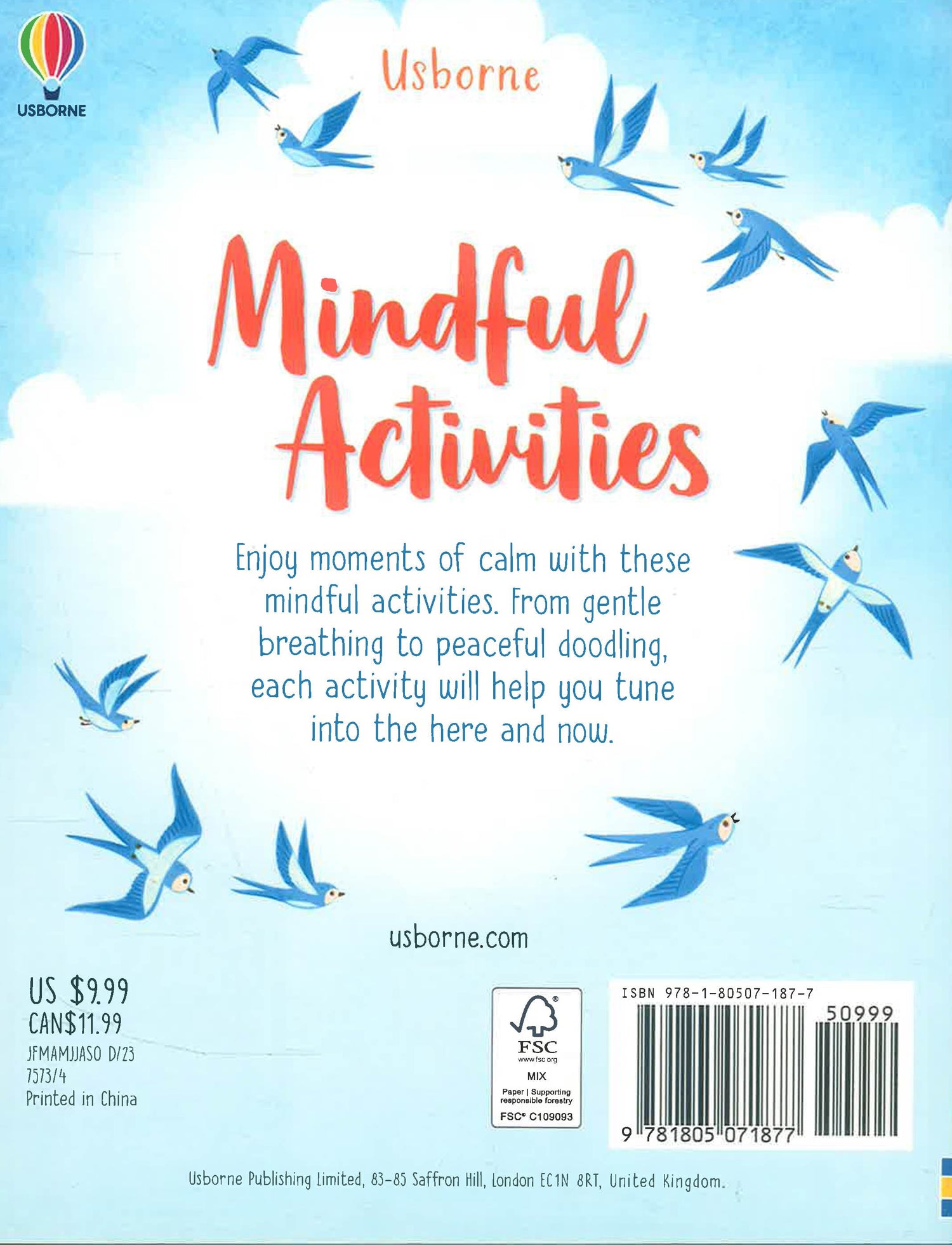 Usborne Mindful Activities by Alice James – book cover