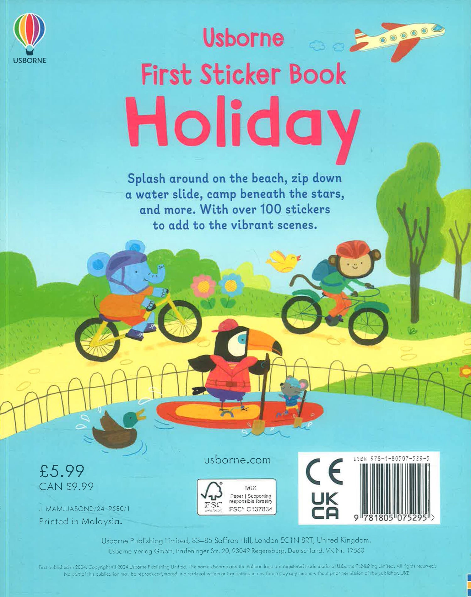 Usborne First Sticker Book: Holiday by Alice Beecham – book cover