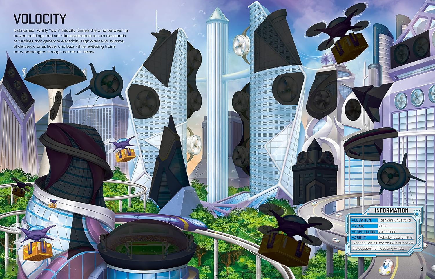 Usborne Build Your Own Futuristic Cities Sticker Book by Sam Smith – book cover