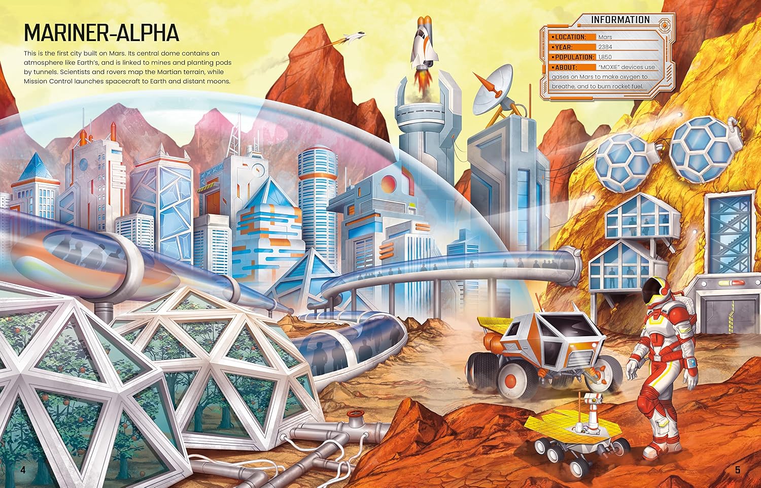 Usborne Build Your Own Futuristic Cities Sticker Book by Sam Smith – book cover
