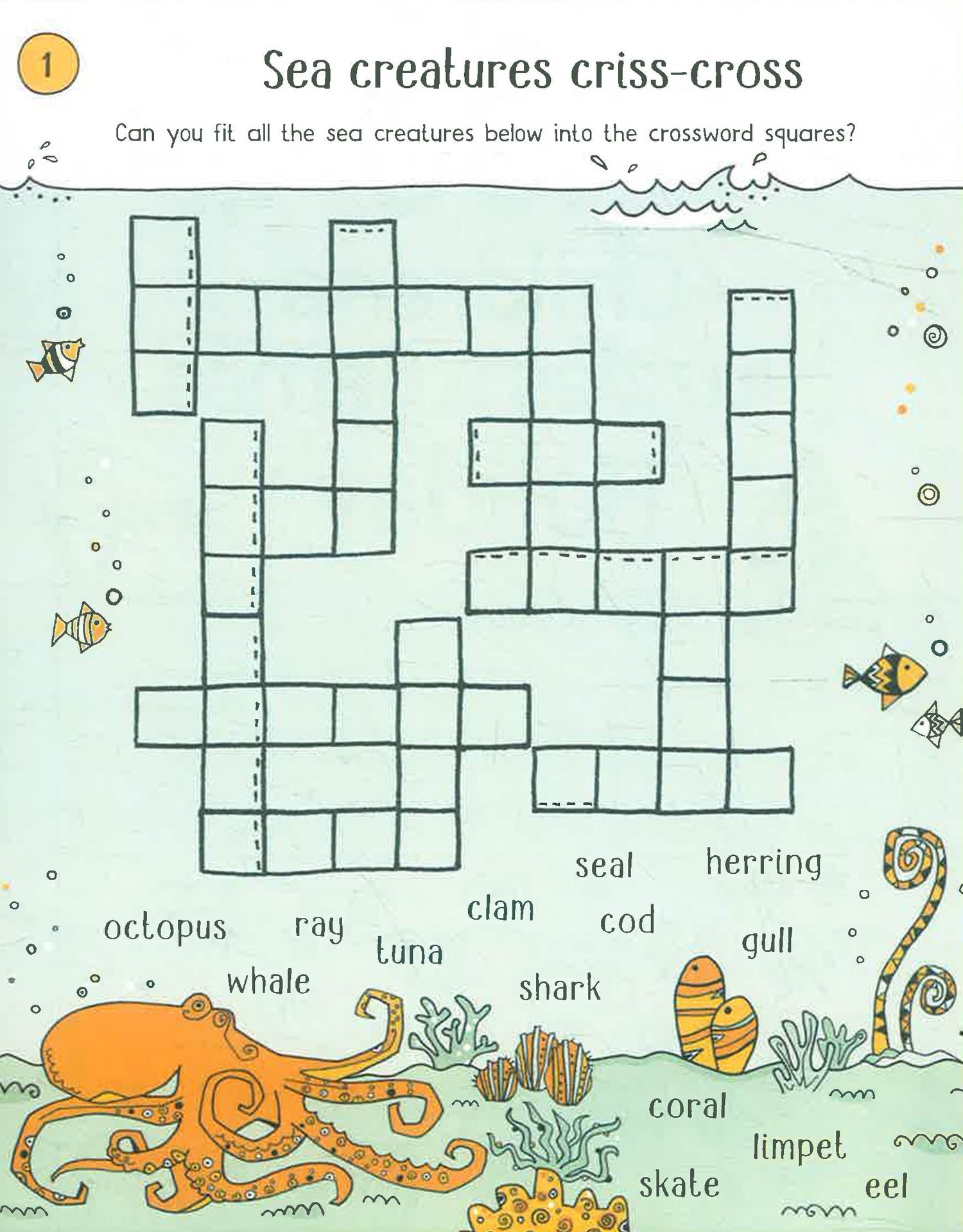 Usborne 100 Children's Puzzles And Games: Holiday by Phillip Clarke – book cover