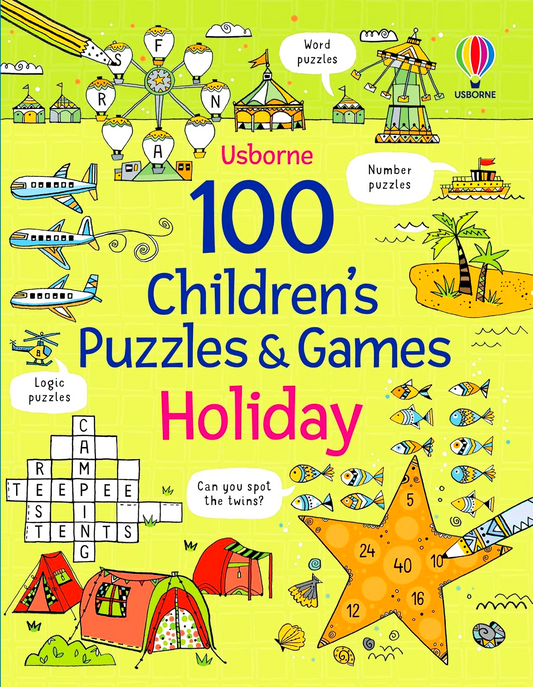 Usborne 100 Children's Puzzles And Games: Holiday