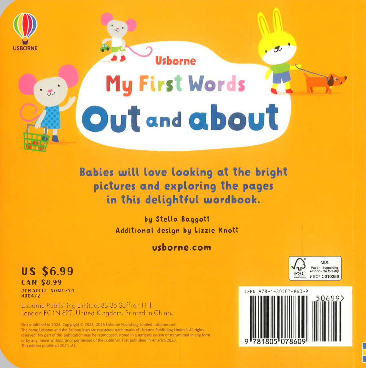 Usborne My First Words Out And About by Fiona Watt – book cover