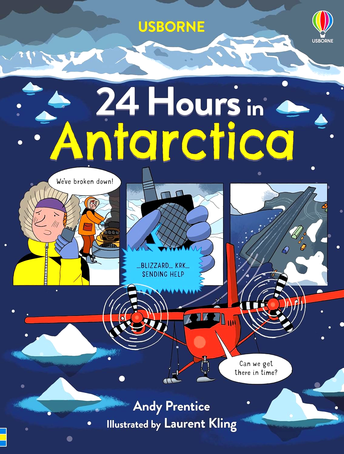 Usborne 24 Hours In Antarctica by Andy Prentice – book cover