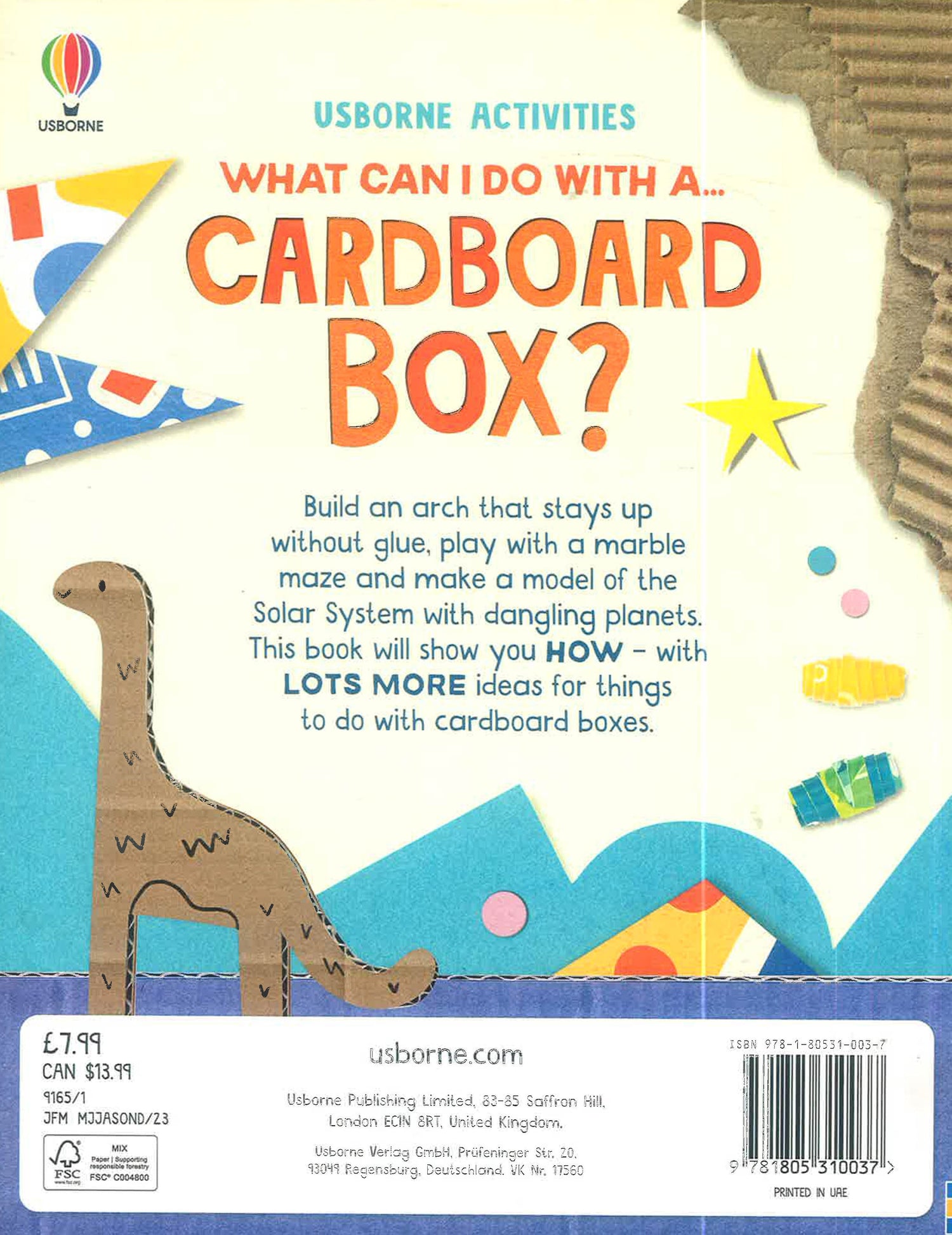 Usborne Activities: What Can I Do With A Cardboard Box? by James Maclaine – book cover