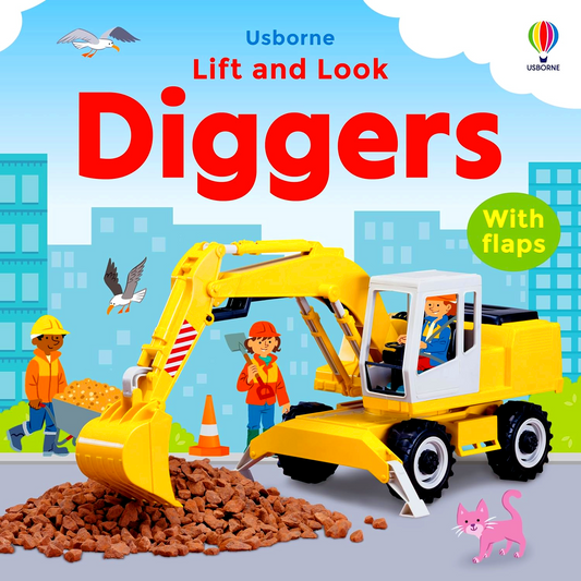 Usborne Lift And Look: Diggers