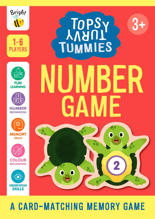 Bright Bee: Topsy-Turvy Tummies - Number Match (Turtles)