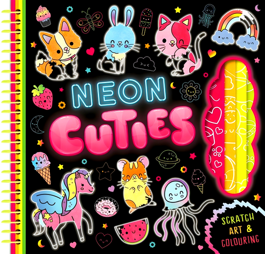 Neon Cuties Scratch Art