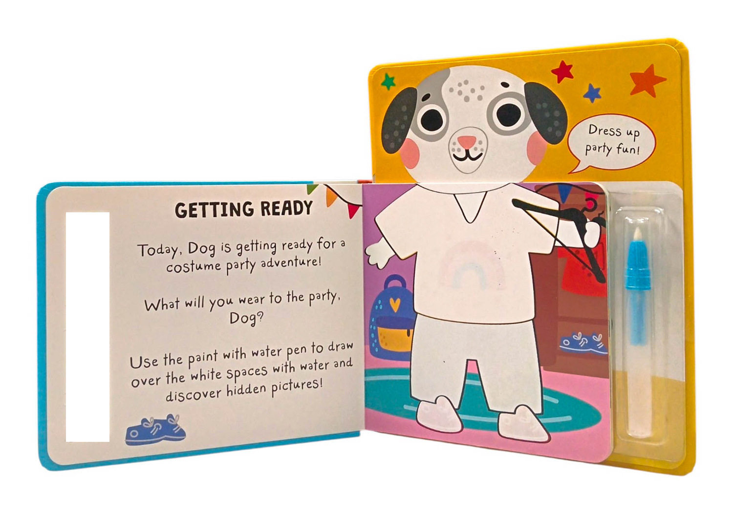 What Will You Wear, Dog? (Paint With Water) by Katie Button – book cover