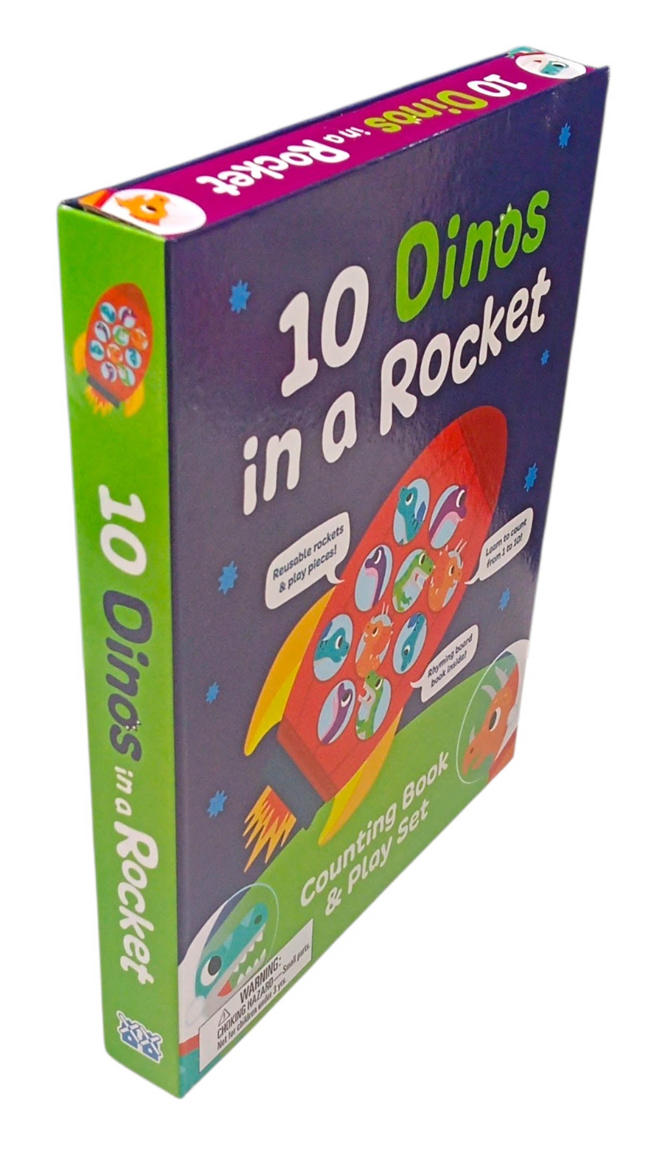 10 Dinos In A Rocket (Counting Book & Play Set) by Robyn Gale – book cover