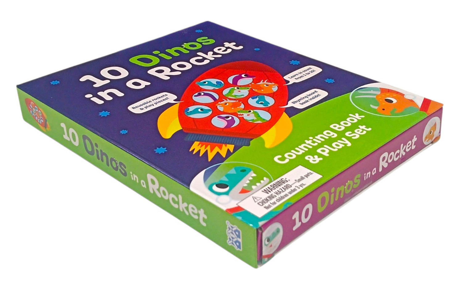 10 Dinos In A Rocket (Counting Book & Play Set) by Robyn Gale – book cover