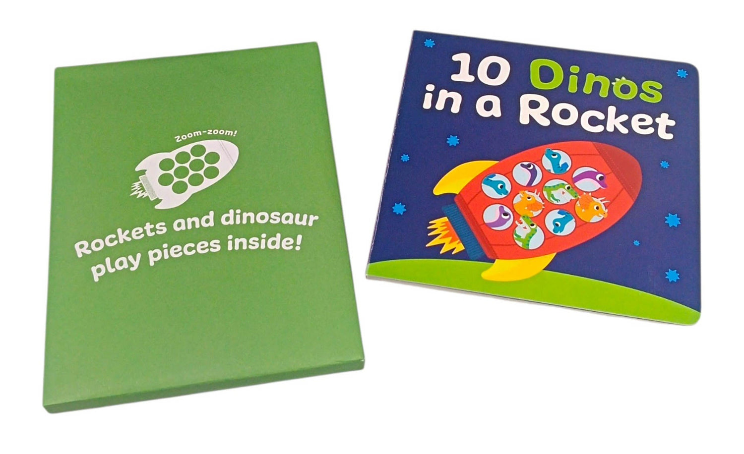 10 Dinos In A Rocket (Counting Book & Play Set) by Robyn Gale – book cover