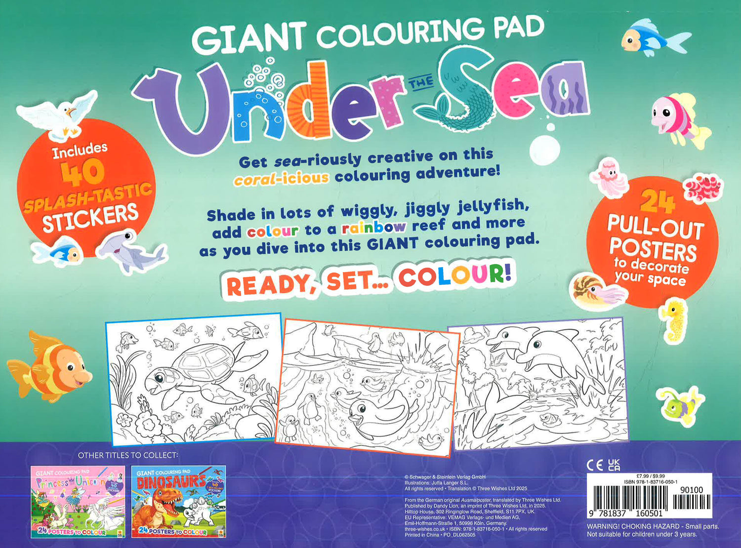 Giant Colouring Pad: Under The Sea by Dandy Lion – book cover
