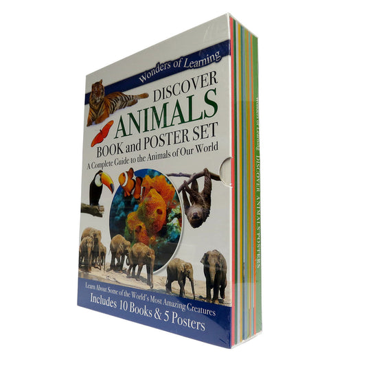 Wonders Of Learning - Discover Animals Book And Poster Set (10 Books + 5 Posters)