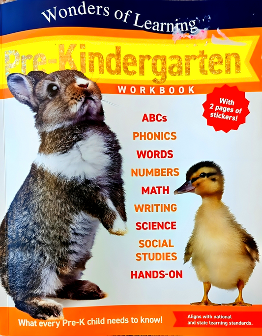 Pre-Kindergarten Workbook (Wonders Of Learning)