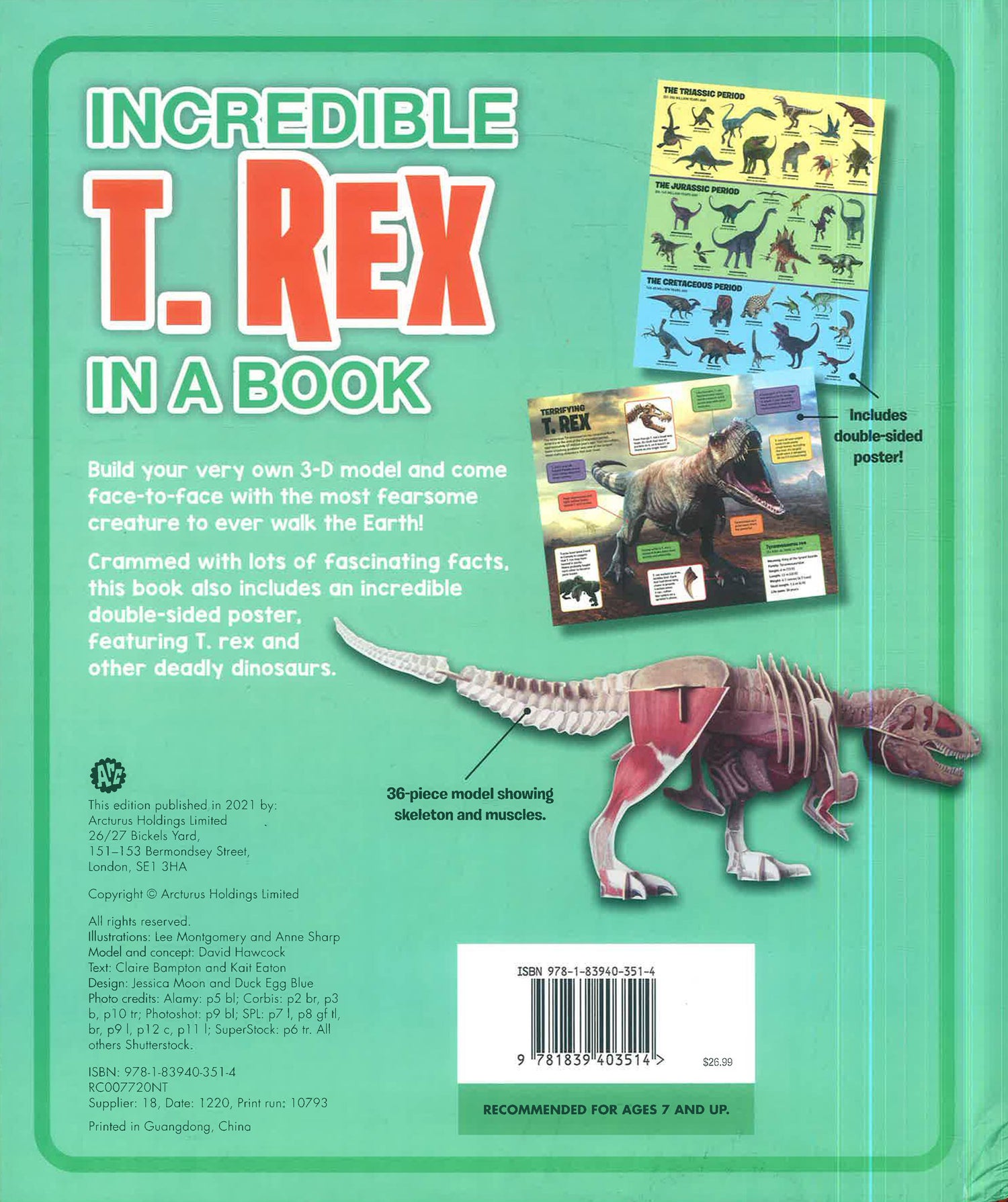Incredible T.Rex In A Book by Arcturus Publishing – book cover