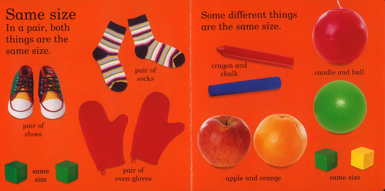 Learn A Word Book:Sizes by Nicola Tuxworth – book cover