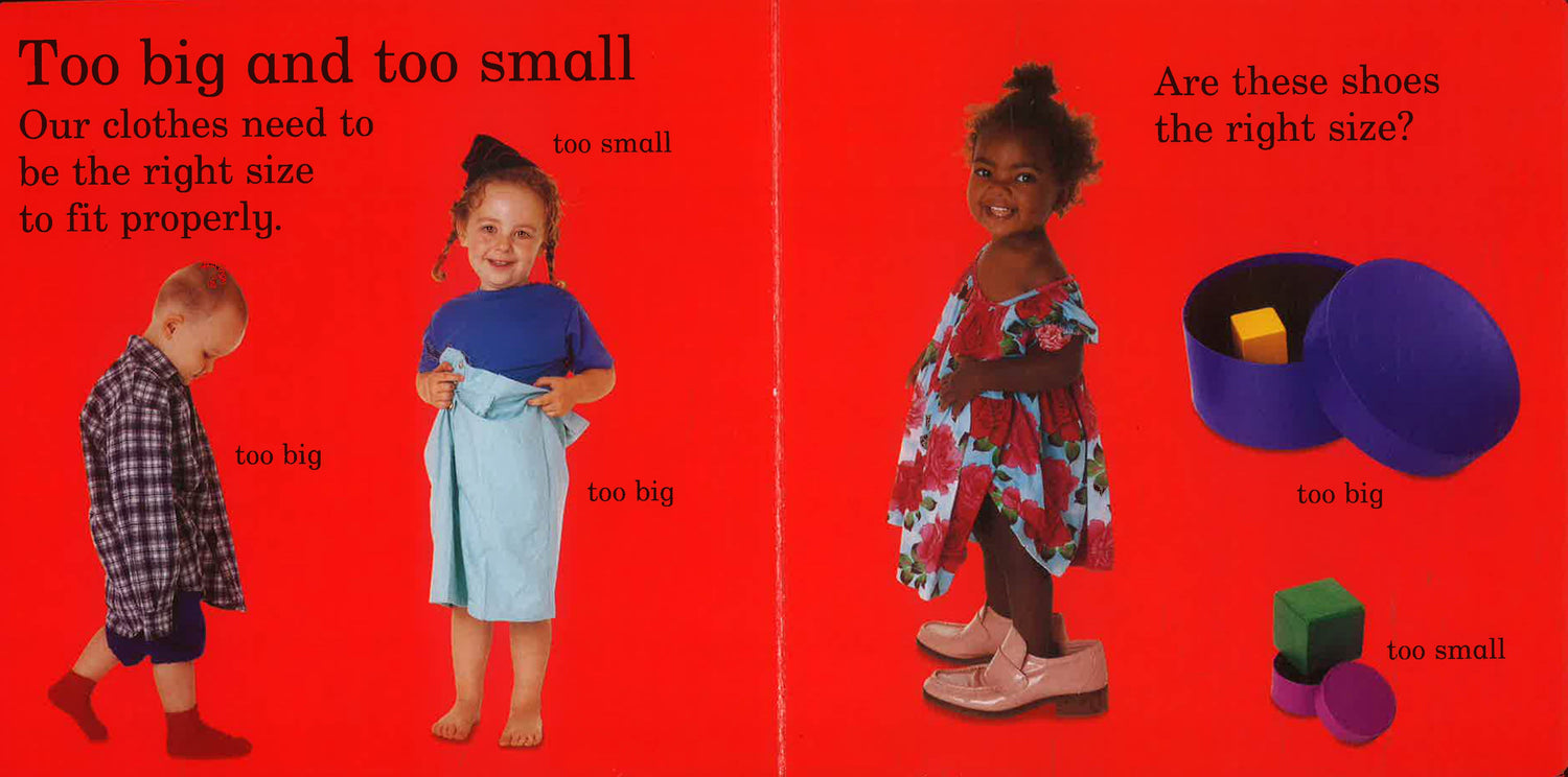 Learn A Word Book:Sizes by Nicola Tuxworth – book cover