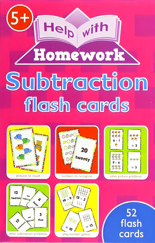 Help with Homework: Subtraction Flash Cards