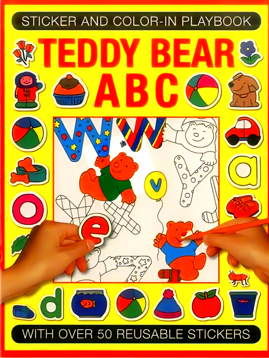 Sticker and Colour-in Playbook: Teddy Bear ABC