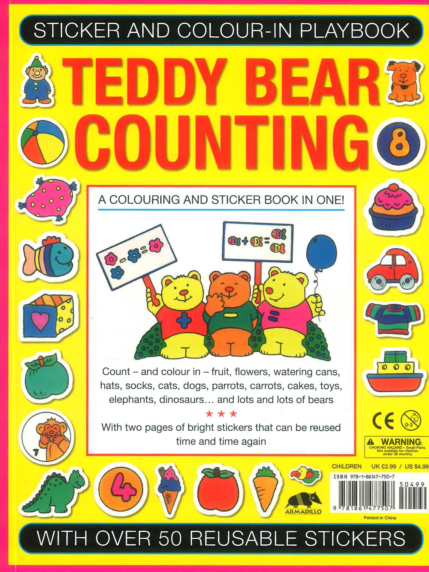 Sticker & Color In Playbook: Teddy Bear Counting by Jenny Tulip – book cover
