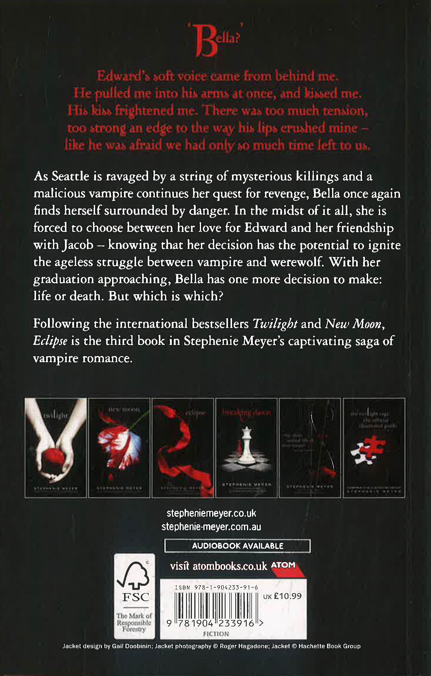 Eclipse by Stephenie Meyer – book cover