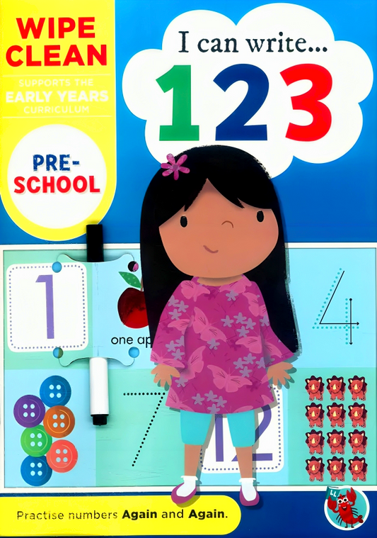 Wipe Clean I Can Write 123 (Inc Pen)