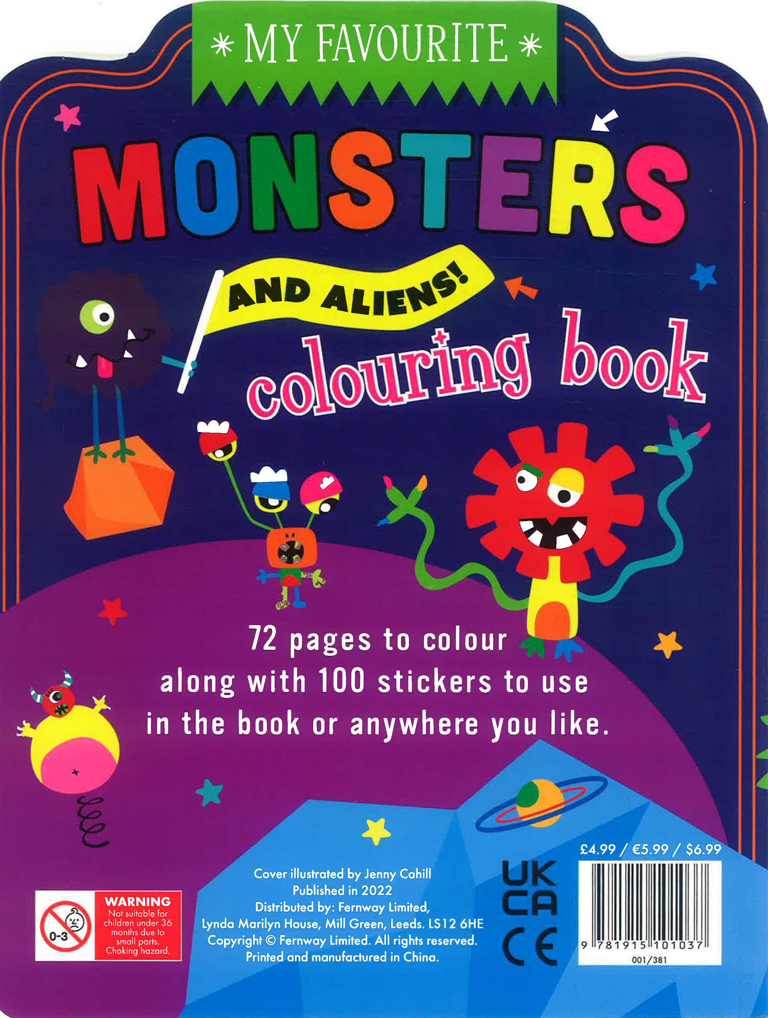 Monster Math Alienbook My Favourite Monsters And Aliens Colouring Book – BookXcess