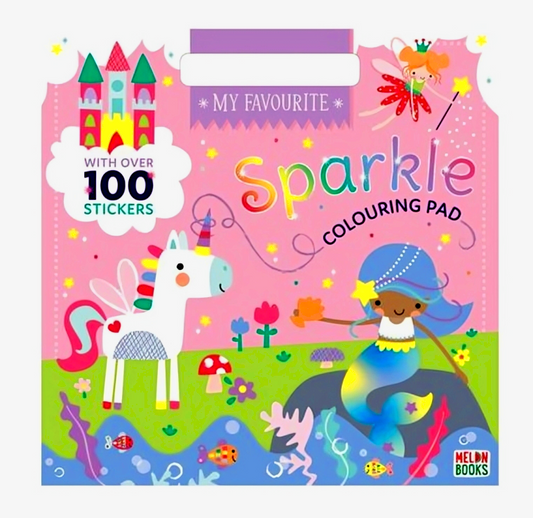 My Favourite Sparkle Colouring Pad (W/Stickers)