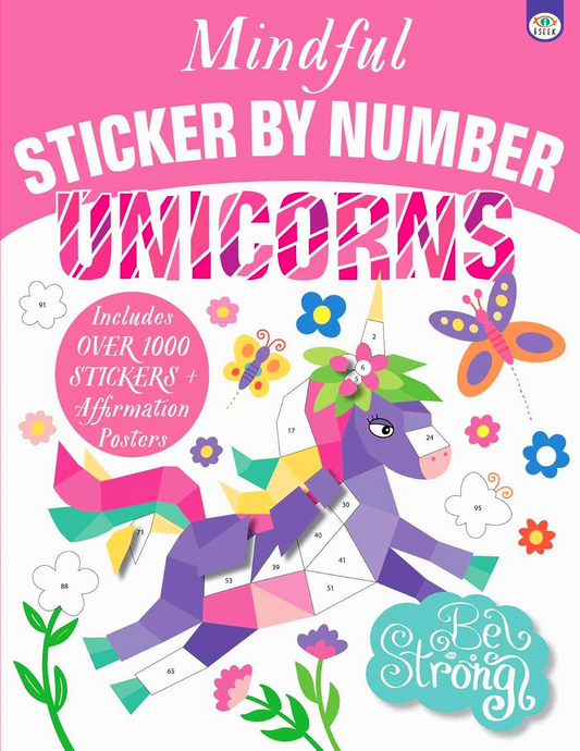 Mindful Sticker By Number: Unicorns