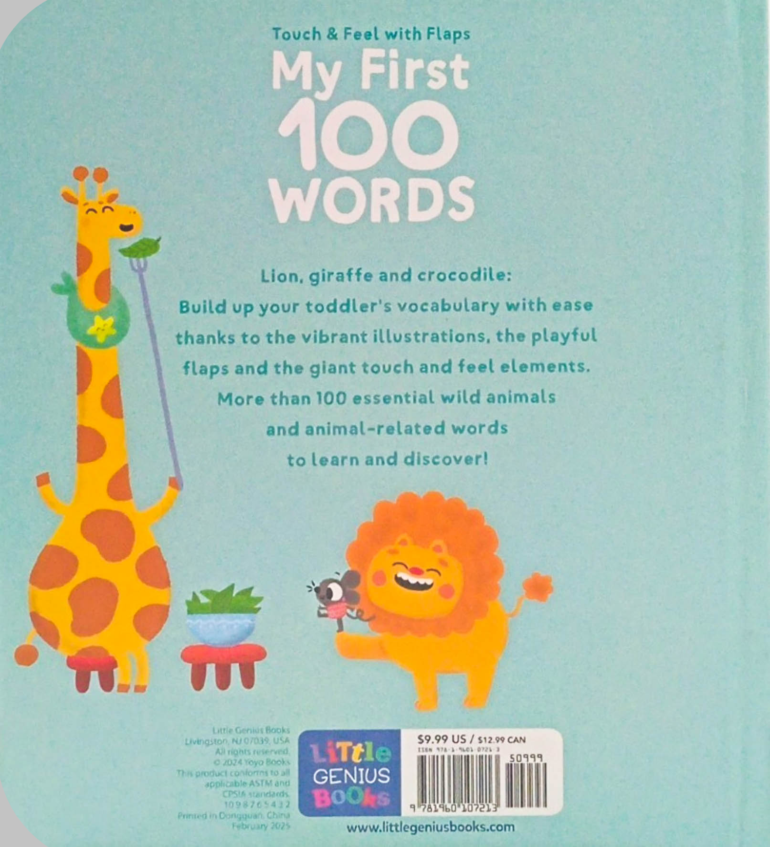 My First 100 Words Touch & Feel With Flaps - Wild Animals by Little Genius Books – book cover