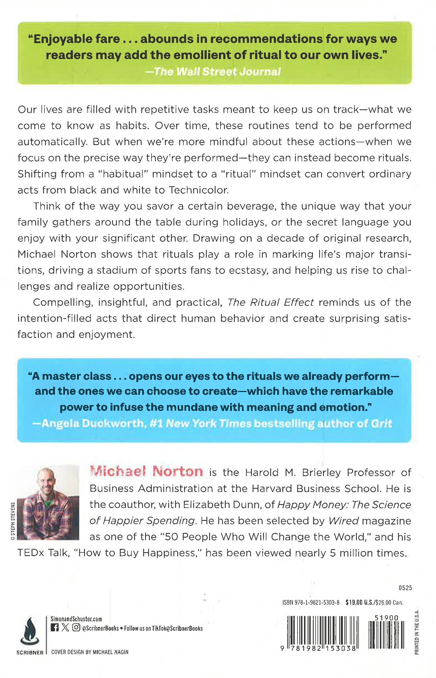 The Ritual Effect: From Habit To Ritual, Harness The Surprising Power Of Everyday Actions by Dr Michael Norton – book cover