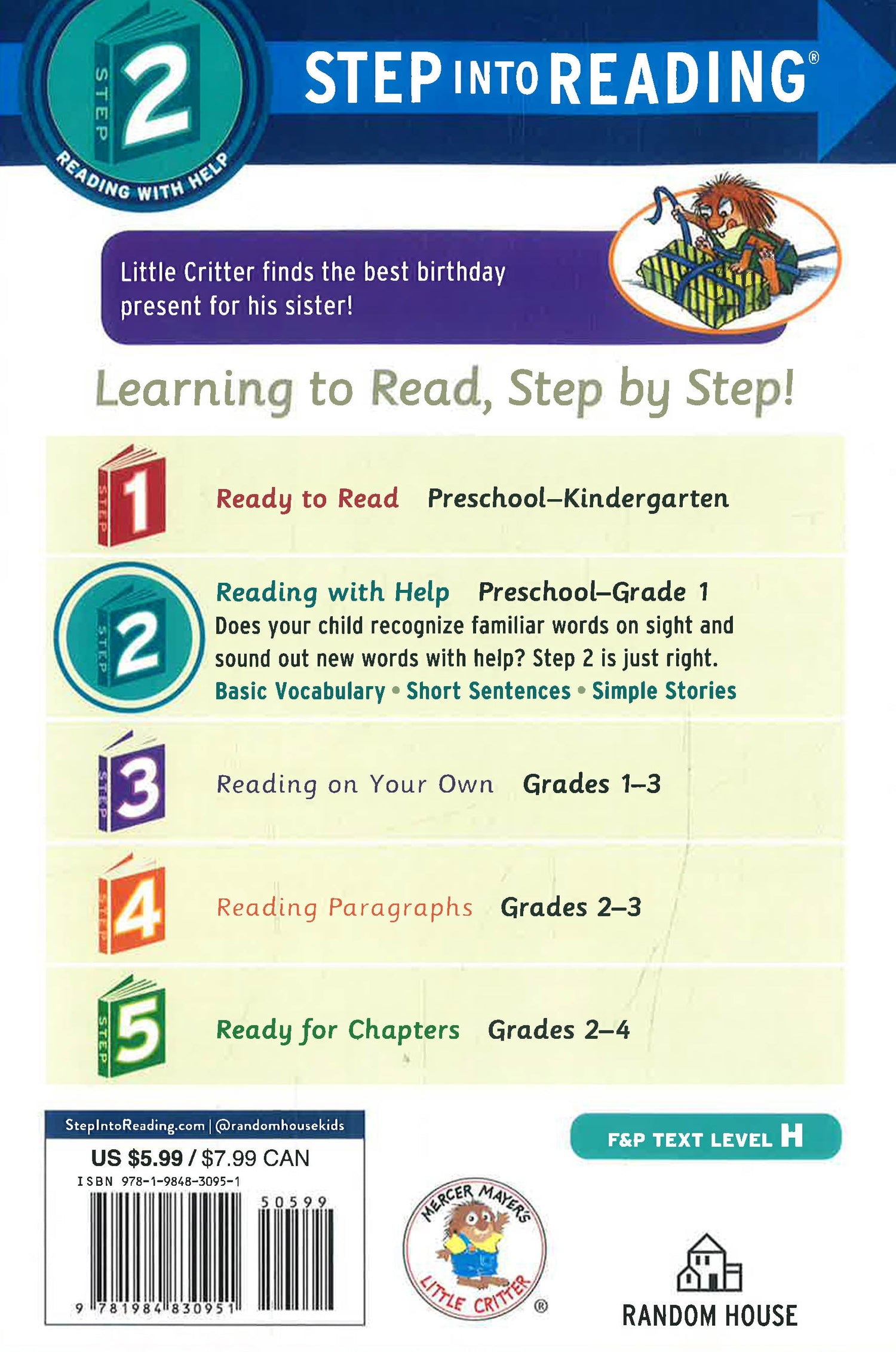 Step Into Read Step Into Reading Step 2: Little Critter And The Best Present – BookXcess