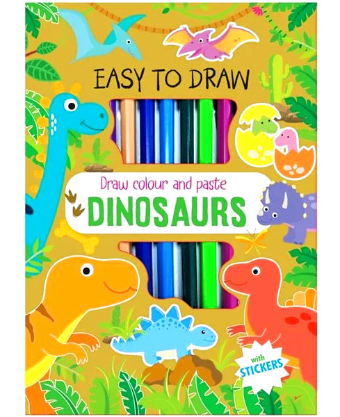Draw Colour And Paste - Dinosaurs