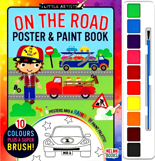 Poster & Paint Book On The Road