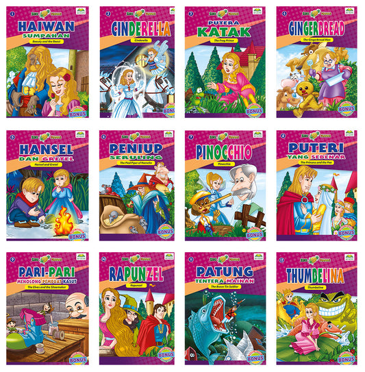 Siri Nanas Koleksi Buku Cerita Dongeng Popular (12 Buku Dalam 1 Set)