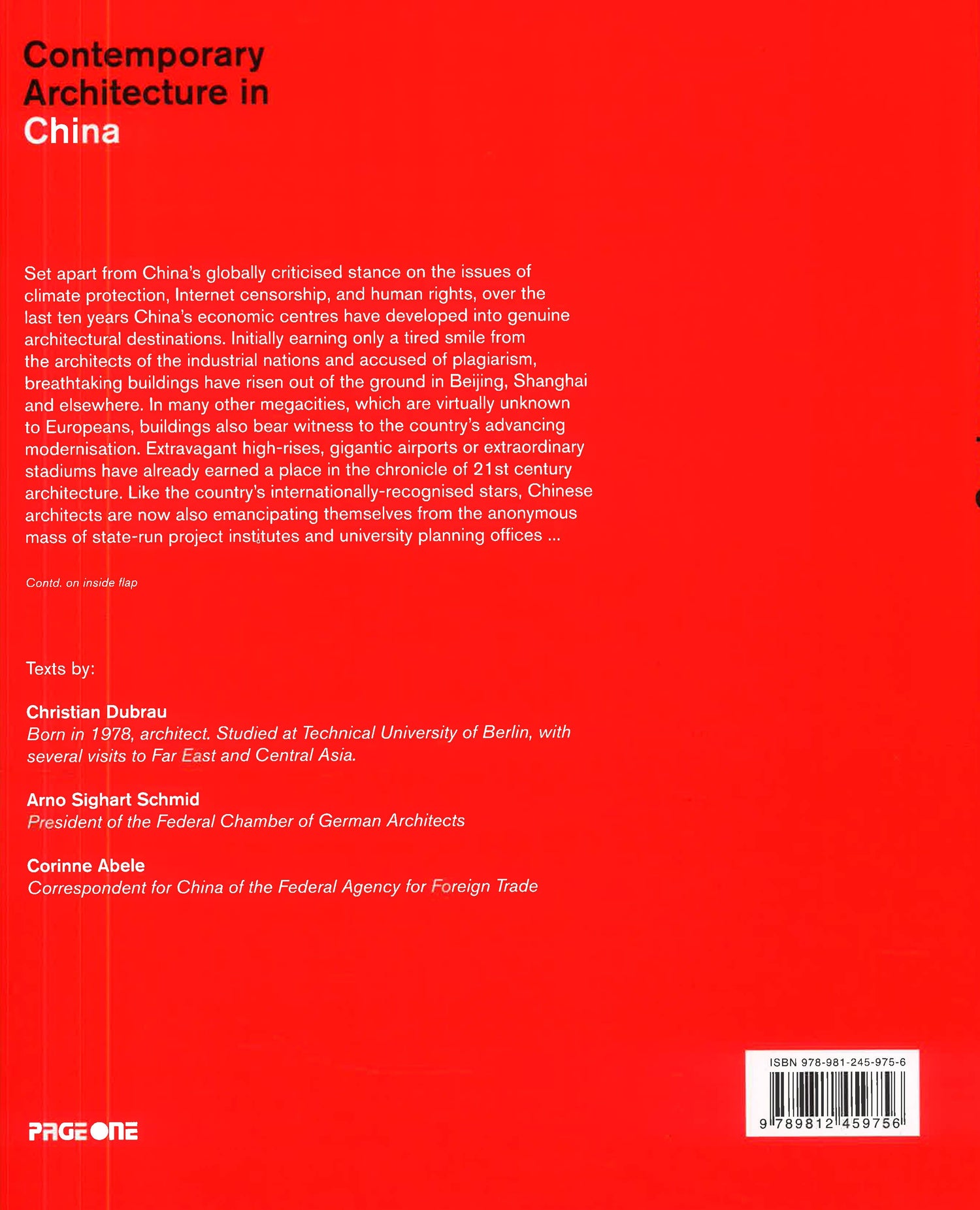 Contemporary Architecture In China by Christian Dubrau – book cover