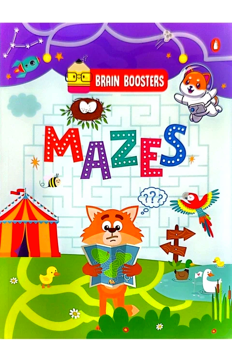 Brain Boosters: Mazes by Penguin Books – book cover