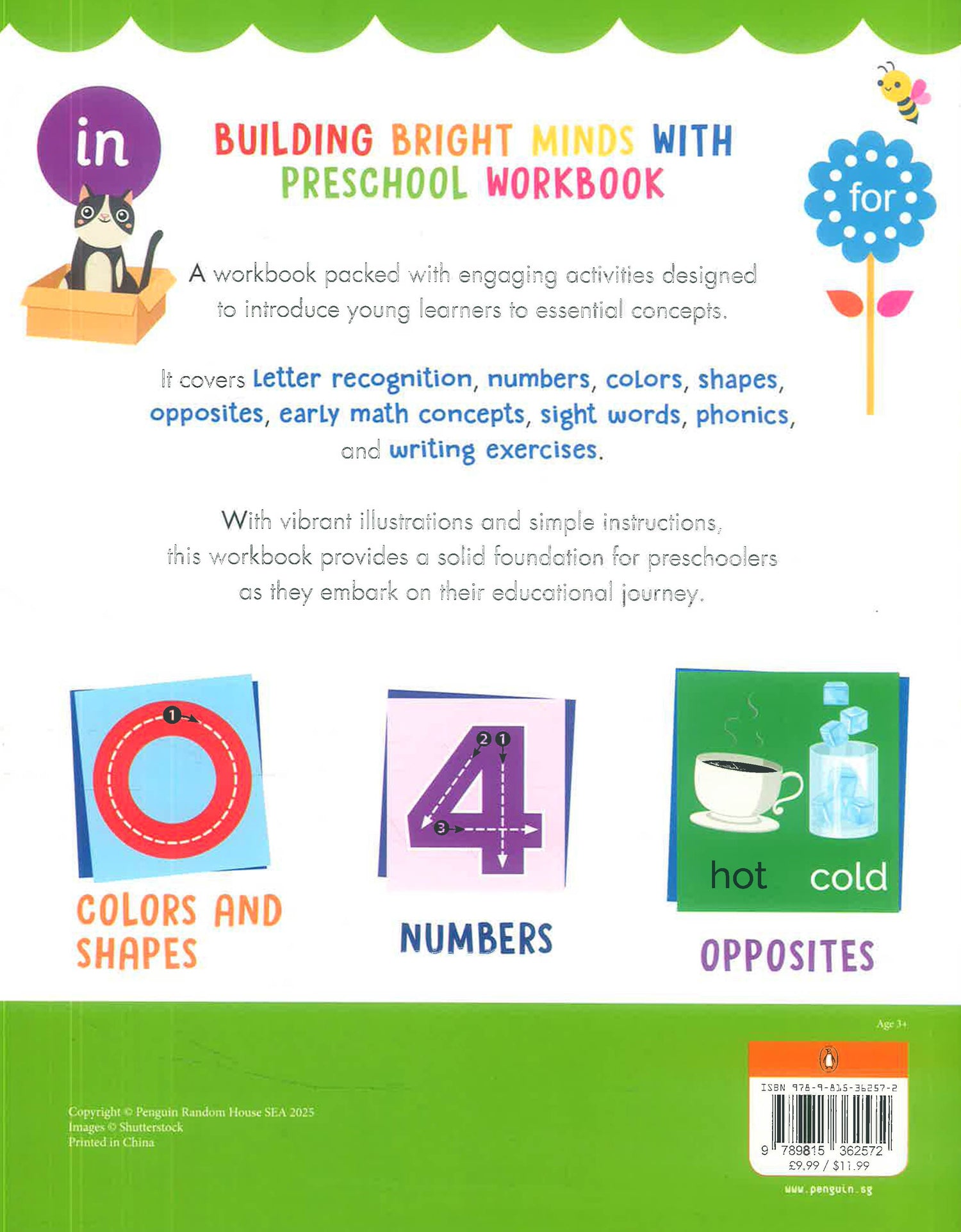 Preschool Workbook For Kids Age 3-5 by Penguin Books – book cover
