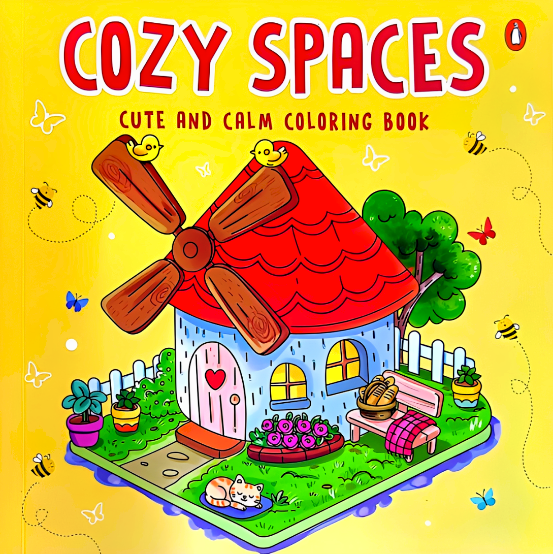 Cozy Spaces: Cute & Calm Coloring Book by Penguin Books – book cover