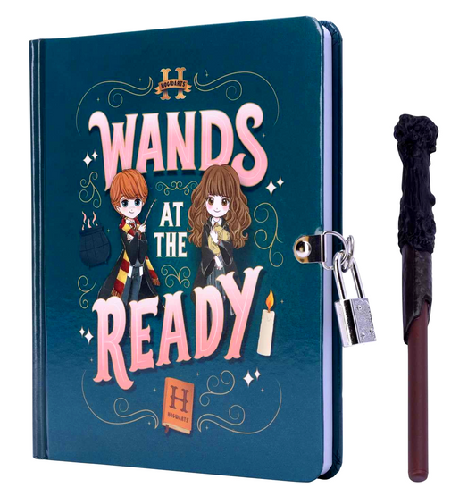 Harry Potter: Wands At The Ready Lock & Key Diary