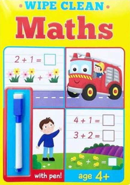 Wipe Clean Maths With Pen (Age 4+)