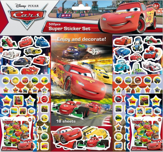 Cars 3 Super Sticker Set 500 Pieces
