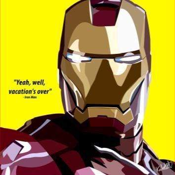 Iron Man Ver.1(Yellow): Yeah, Well, Vacation's Over Pop Art (10'X10')