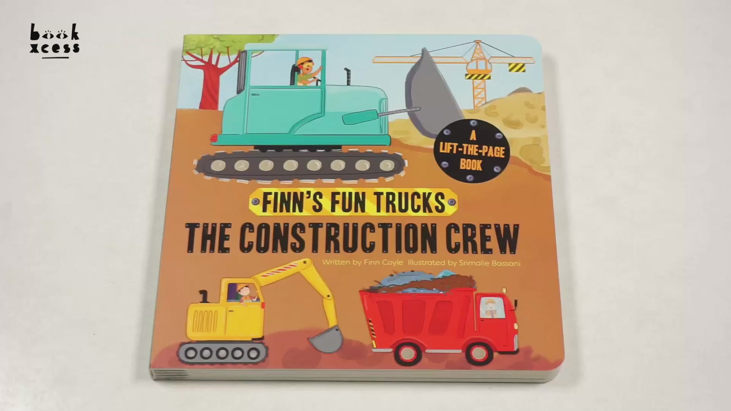 Finn's Fun Trucks: The Construction Crew - A Lift-The-Page Truck Book by Finn Coyle – book cover