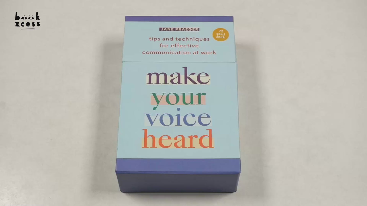 Make Your Voice Heard: A Deck Of 72 Tips And Techniques For Effective Communication At Work by Jane Praeger – book cover