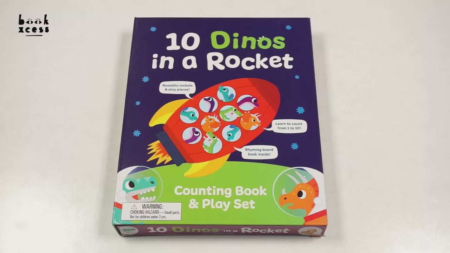 10 Dinos In A Rocket (Counting Book & Play Set) by Robyn Gale – book cover